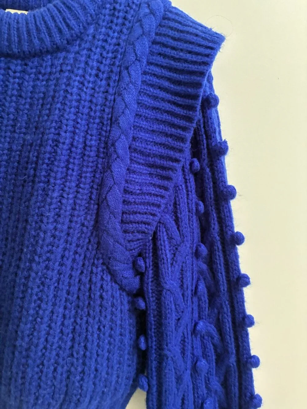 FARM Rio Cobalt Blue Braided Sweater - Picture 6 of 11